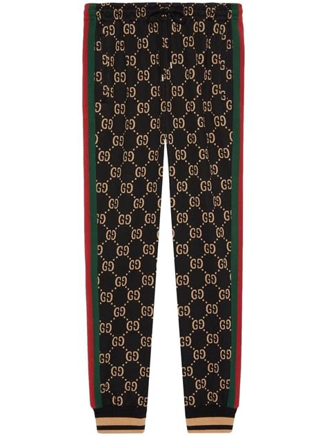 gucci print track pants|gucci track pants men.